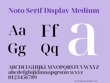 Noto Serif Display Medium Version 2.007图片样张