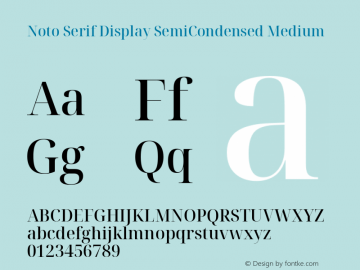 Noto Serif Display SemiCondensed Medium Version 2.007; ttfautohint (v1.8) -l 8 -r 50 -G 200 -x 14 -D latn -f none -a qsq -X 