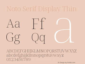 Noto Serif Display Thin Version 2.007图片样张