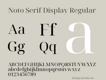 Noto Serif Display Regular Version 2.003图片样张