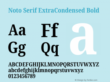 Noto Serif ExtraCondensed Bold Version 2.007图片样张