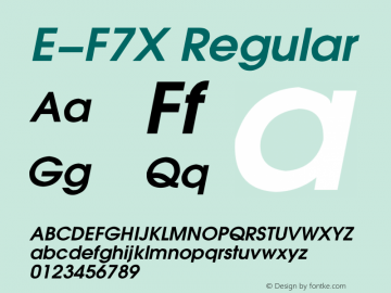 E-F7X Regular 1995;1.00图片样张