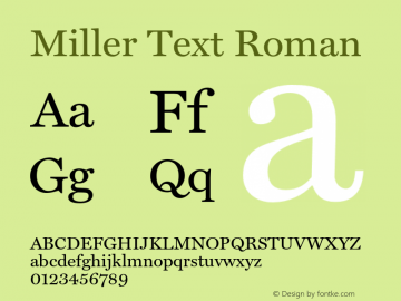 Miller Text Roman 001.000图片样张