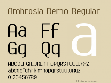 Ambrosia Demo Regular Version 1.00 2006 DEMO-release图片样张