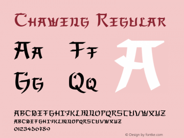 Chaweng Regular 1.000 Font Sample