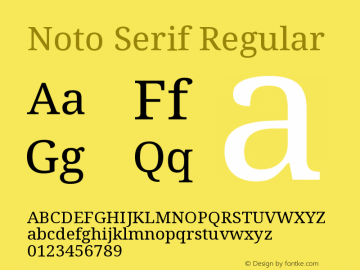 Noto Serif Regular Version 2.007图片样张