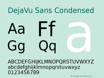 DejaVu Sans Condensed Version 2.37图片样张