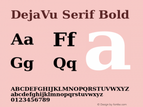 DejaVu Serif Bold Version 2.37图片样张