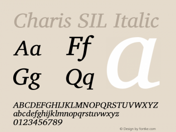 Charis SIL Italic Version 5.000图片样张