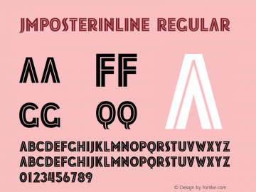 JMPosterInline Regular 001.000 Font Sample