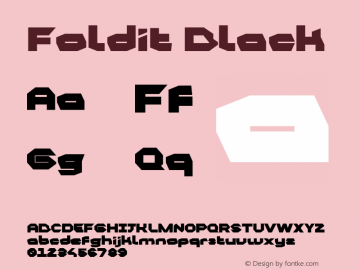 Foldit Black Version 1.000; ttfautohint (v1.8.3)图片样张