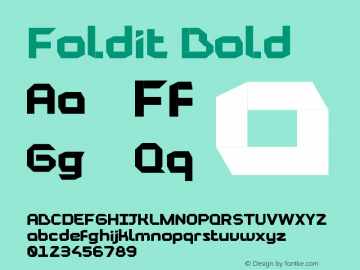 Foldit Bold Version 1.000图片样张