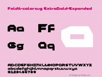 Foldit-colorsvg ExtraBold-Expanded Version 1.000图片样张