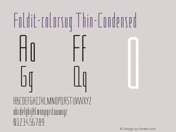 Foldit-colorsvg Thin-Condensed Version 1.000图片样张