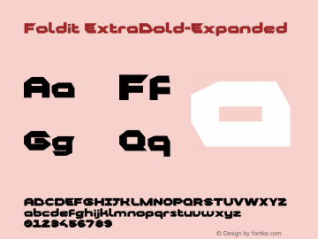 Foldit ExtraBold-Expanded Version 1.000图片样张