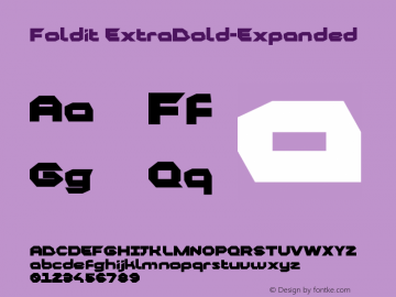 Foldit ExtraBold-Expanded Version 1.000图片样张