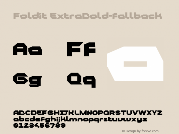 Foldit ExtraBold-fallback Version 1.000; ttfautohint (v1.8.3)图片样张