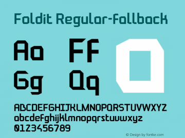 Foldit Regular-fallback Version 1.000; ttfautohint (v1.8.3)图片样张