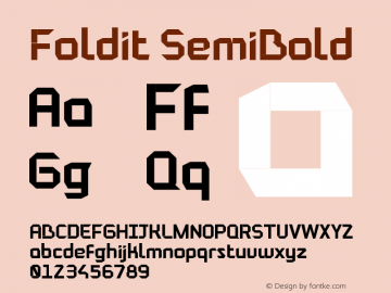 Foldit SemiBold Version 1.000图片样张