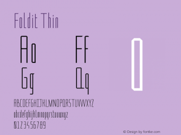 Foldit Thin Version 1.000; ttfautohint (v1.8.3)图片样张
