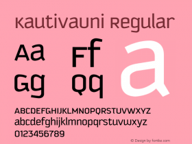 KautivaUni Regular 001.000 Font Sample