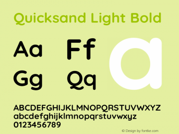 Quicksand Light Bold Version 3.006图片样张