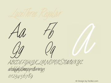 LuceThree Regular 001.000 Font Sample