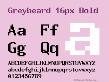 Greybeard 16px Bold Version 1.0图片样张