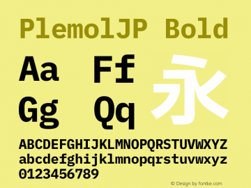 PlemolJP Bold Version 1.2.5 ; ttfautohint (v1.8.4.7-5d5b) -l 6 -r 45 -G 200 -x 14 -D latn -f none -m 