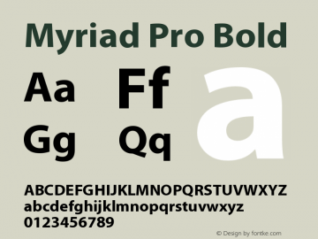 MyriadPro-Bold Version 2.062;PS 2.000;hotconv 1.0.57;makeotf.lib2.0.21895图片样张