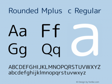 Rounded Mplus 1c Version 1.059.20150529图片样张