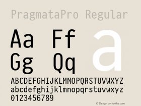 PragmataPro Regular Version 0.829图片样张