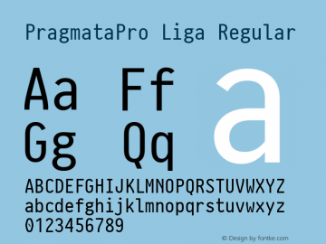 PragmataPro Liga Regular Version 0.830图片样张