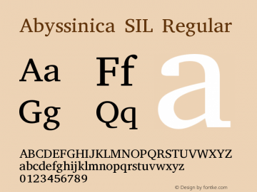 Abyssinica SIL Version 2.100图片样张