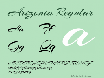 Arizonia Regular Version 1.010; ttfautohint (v1.8.4.7-5d5b)图片样张