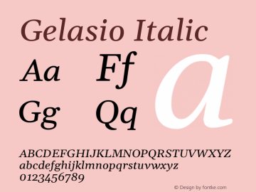 Gelasio Italic Version 1.007; ttfautohint (v1.8.4.7-5d5b)图片样张