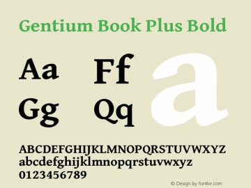 Gentium Book Plus Bold Version 6.101图片样张
