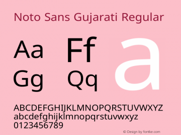 Noto Sans Gujarati Regular Version 2.102图片样张