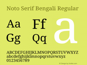 Noto Serif Bengali Regular Version 2.003图片样张