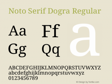 Noto Serif Dogra Regular Version 1.005图片样张