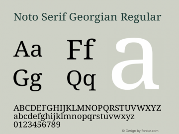 Noto Serif Georgian Regular Version 2.002图片样张