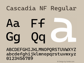 Cascadia NF Regular Version图片样张