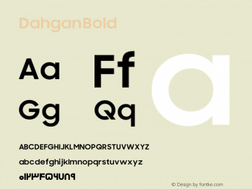 Dahgan Bold Version 1.00;April 11, 2020;FontCreator 13.0.0.2613 64-bit图片样张