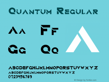 QuantumRegular Version 1.002;Fontself Maker 2.1.2图片样张