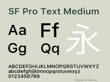 SF Pro Text Medium Version 01.0d1e2图片样张