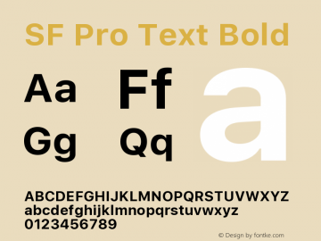 SF Pro Text Bold 13.0d1e33图片样张