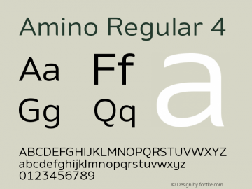 Amino-Regular4 Version 2.01 : 2013;com.myfonts.easy.cadson-demak.amino.regular.wfkit2.version.41JL图片样张