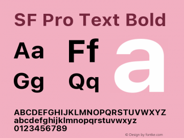 SF Pro Text Bold Version 18.0d10e1图片样张