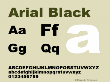 Arial Black Version 5.06图片样张