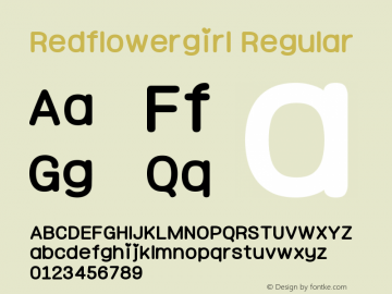 Redflowergirl Version 1.00;July 11, 2022;FontCreator 13.0.0.2630 64-bit图片样张